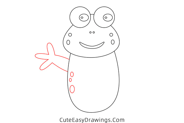 how to draw a frog - www.cuteeasydrawings.com