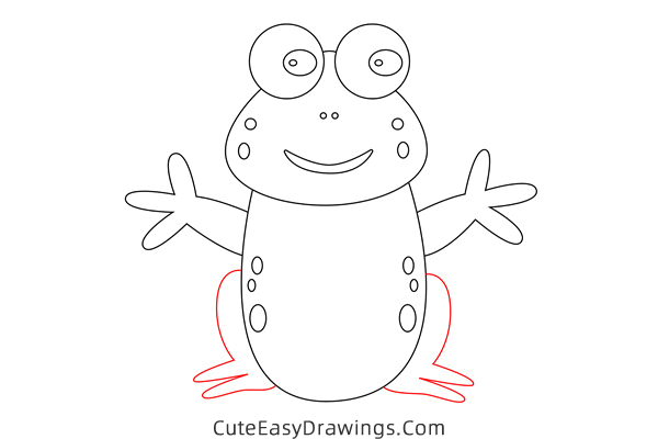 how to draw a frog - www.cuteeasydrawings.com