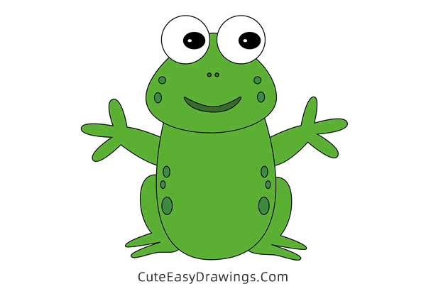 how to draw a frog - www.cuteeasydrawings.com