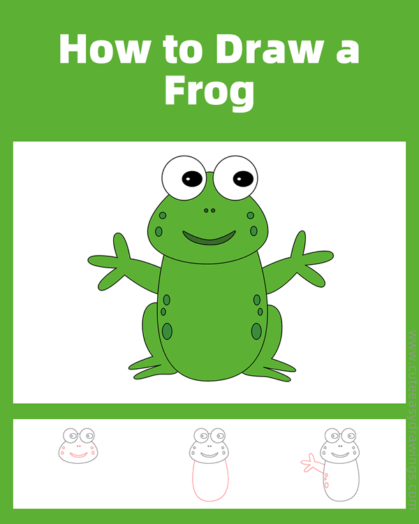 how to draw a frog - www.cuteeasydrawings.com