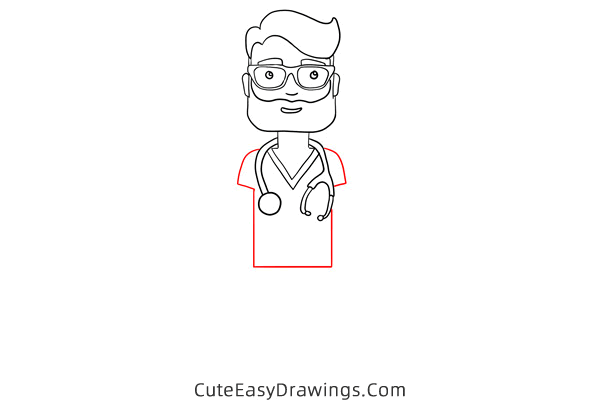 how to draw a doctor - www.cuteeasydrawings.com