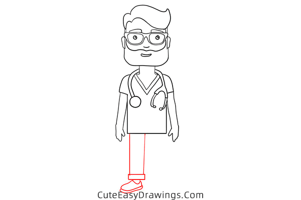 how to draw a doctor - www.cuteeasydrawings.com