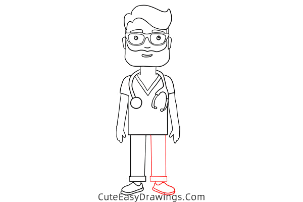 how to draw a doctor - www.cuteeasydrawings.com