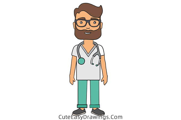 how to draw a doctor - www.cuteeasydrawings.com