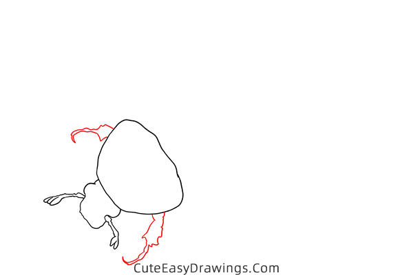 how to draw a scarab beetle - www.cuteeasydrawings.com