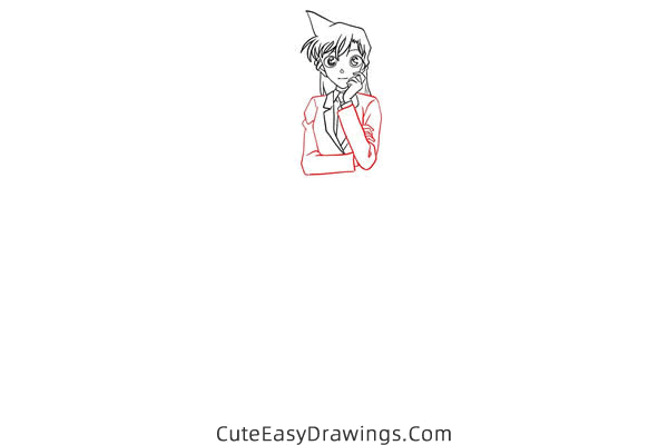 how to draw ran mouri from detective conan - www.cuteeasydrawings.com