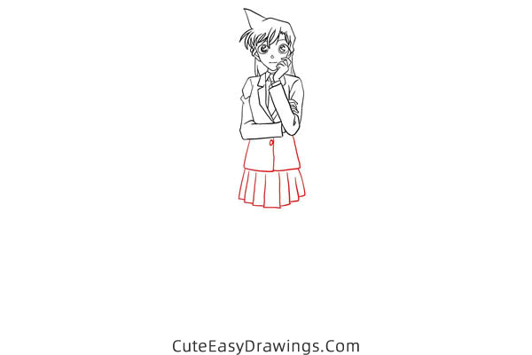 how to draw ran mouri from detective conan - www.cuteeasydrawings.com