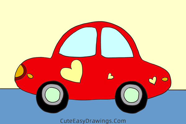 how to draw a car easy - www.cuteeasydrawings.com