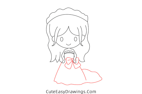 how to draw a bride - www.cuteeasydrawings.com