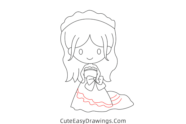 how to draw a bride - www.cuteeasydrawings.com