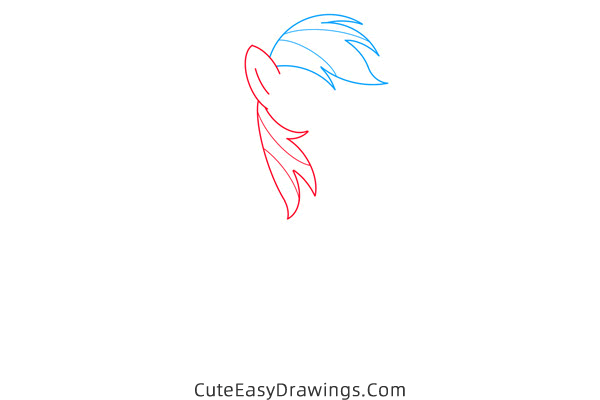 how to draw rainbow dash from my little pony - www.cuteeasydrawings.com