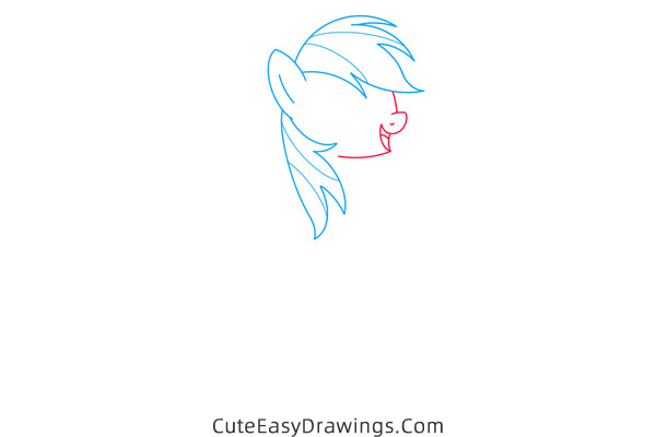 how to draw rainbow dash from my little pony - www.cuteeasydrawings.com