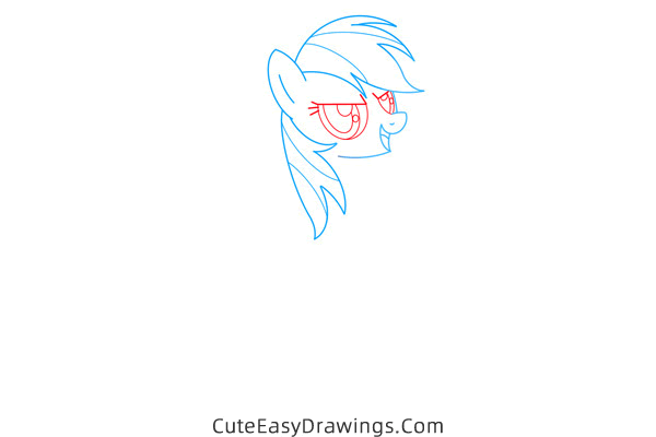 how to draw rainbow dash from my little pony - www.cuteeasydrawings.com