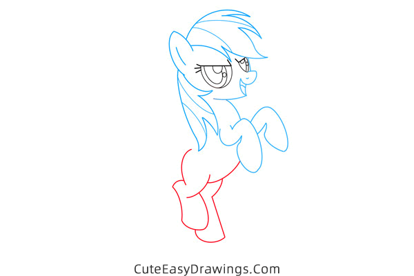 how to draw rainbow dash from my little pony - www.cuteeasydrawings.com