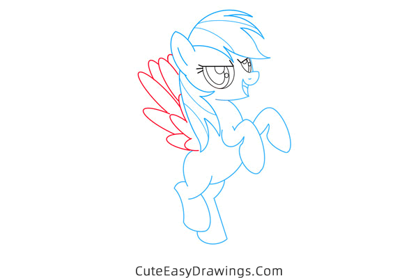 how to draw rainbow dash from my little pony - www.cuteeasydrawings.com