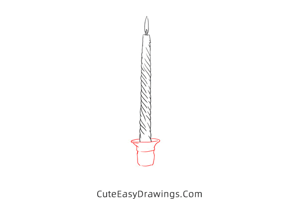 how to draw a candlestick - www.cuteeasydrawings.com