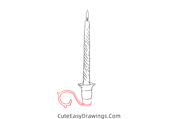 how to draw a candlestick - www.cuteeasydrawings.com