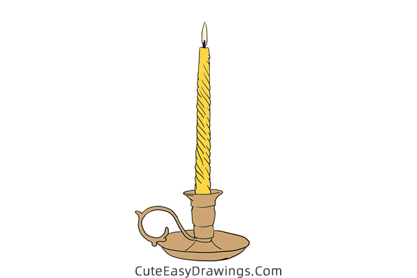 how to draw a candlestick - www.cuteeasydrawings.com