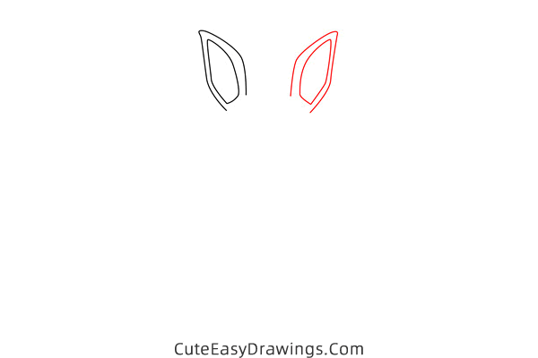 how to draw a cute donkey - www.cuteeasydrawings.com