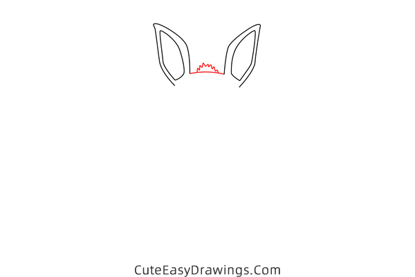 how to draw a cute donkey - www.cuteeasydrawings.com