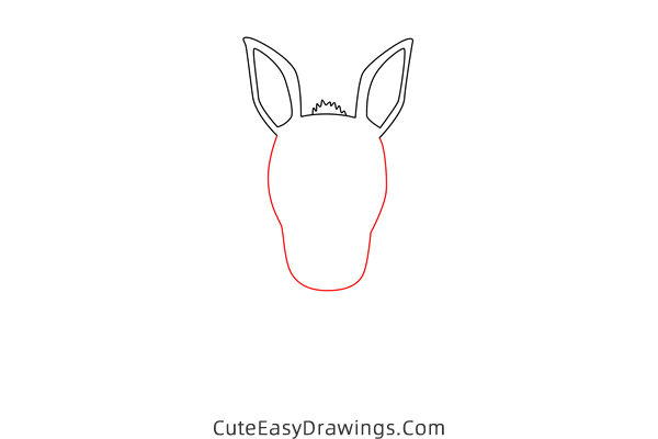 how to draw a cute donkey - www.cuteeasydrawings.com