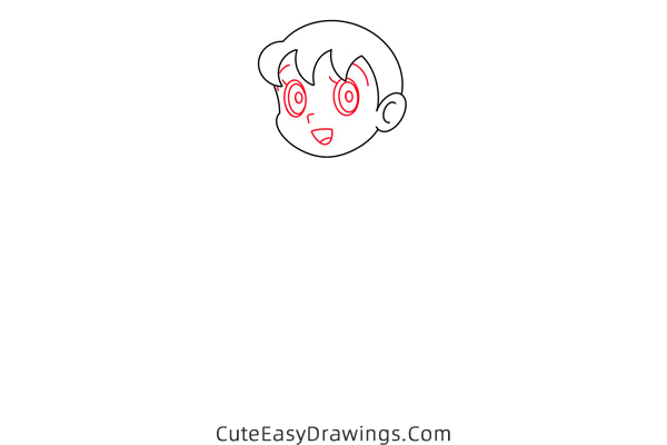 how to draw shizuka minamoto from doraemon - www.cuteeasydrawings.com