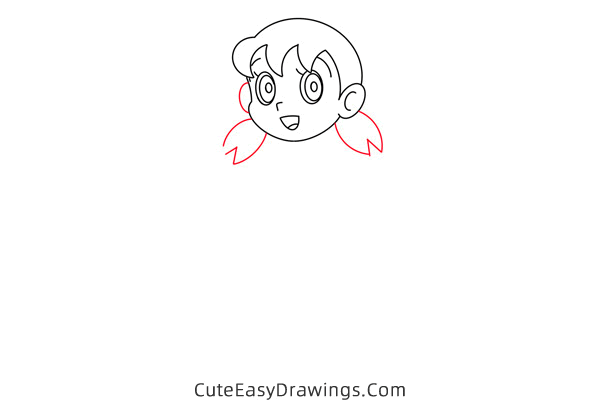 how to draw shizuka minamoto from doraemon - www.cuteeasydrawings.com