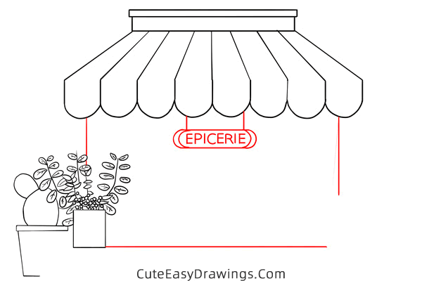 how to draw a restaurant - www.cuteeasydrawings.com