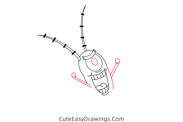 how to draw plankton from spongebob squarepants - www.cuteeasydrawings.com