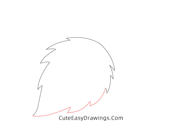 how to draw a leaf - www.cuteeasydrawings.com