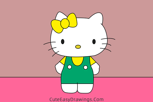 how to draw mimmy from hello kitty - www.cuteeasydrawings.com