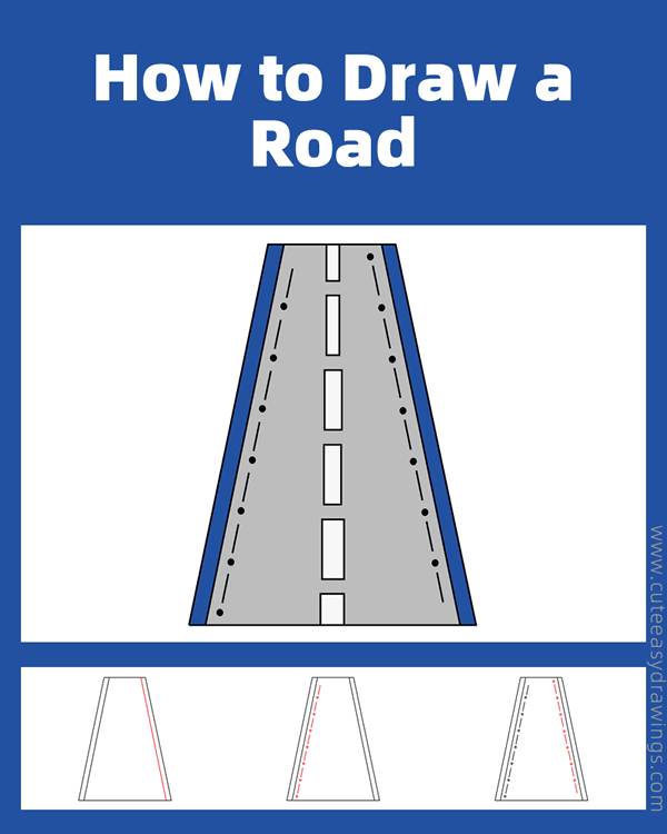 how to draw a road - www.cuteeasydrawings.com