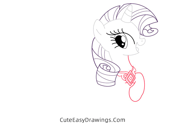 how to draw rarity from my little pony - www.cuteeasydrawings.com