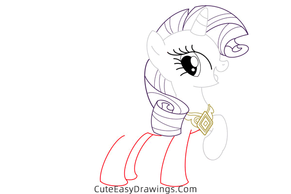 how to draw rarity from my little pony - www.cuteeasydrawings.com