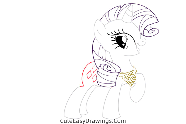 how to draw rarity from my little pony - www.cuteeasydrawings.com