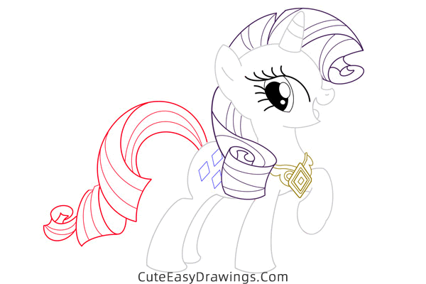 how to draw rarity from my little pony - www.cuteeasydrawings.com