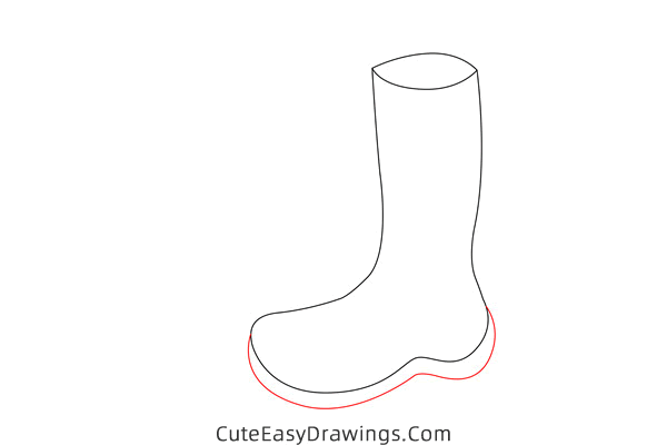 how to draw rain boots - www.cuteeasydrawings.com