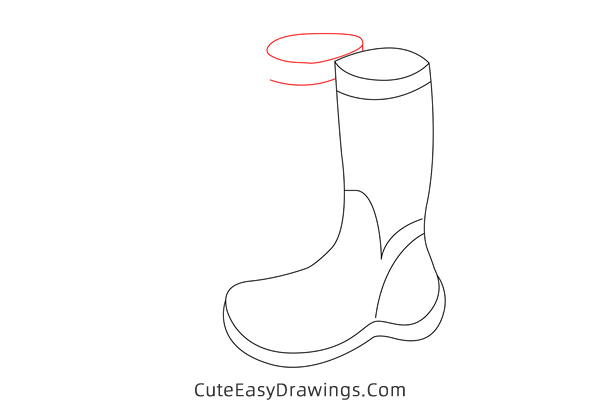 how to draw rain boots - www.cuteeasydrawings.com