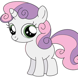 How to Draw Sweetie Belle from My Little Pony Step by Step