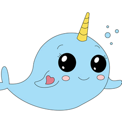 How to Draw a Narwhal Step by Step