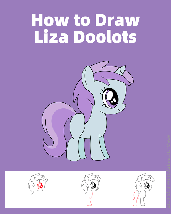 how to draw liza doolots from my little pony - www.cuteeasydrawings.com