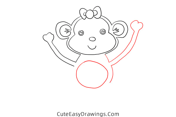 how to draw a cartoon monkey - www.cuteeasydrawings.com