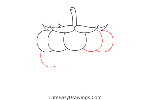 how to draw a raspberry - www.cuteeasydrawings.com