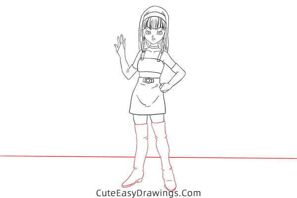 how to draw bulla from dragon ball - www.cuteeasydrawings.com