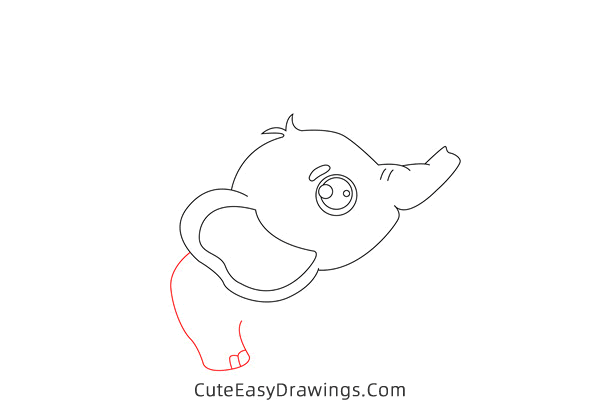 how to draw an elephant - www.cuteeasydrawings.com