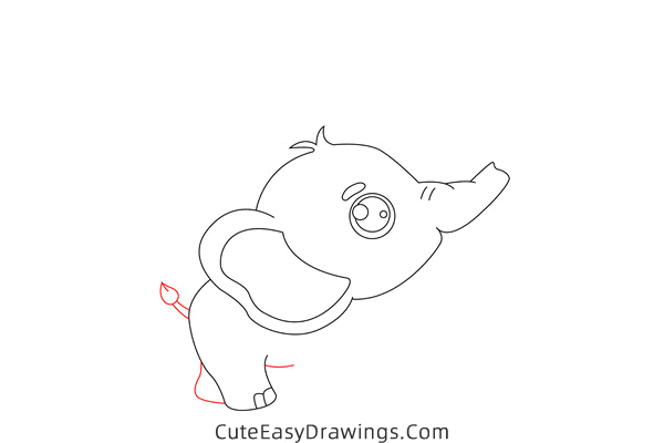 how to draw an elephant - www.cuteeasydrawings.com