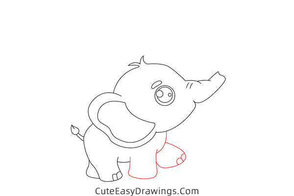 how to draw an elephant - www.cuteeasydrawings.com