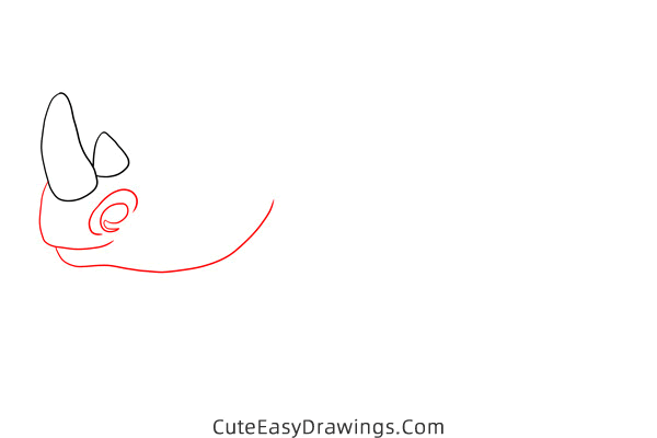 how to draw a rhino - www.cuteeasydrawings.com