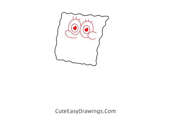 how to draw spongebob squarepants - www.cuteeasydrawings.com