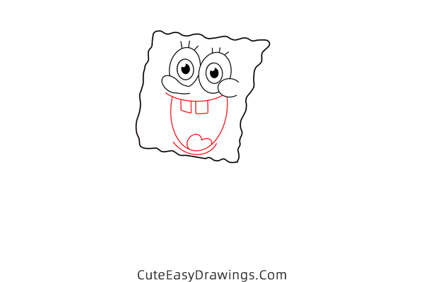 how to draw spongebob squarepants - www.cuteeasydrawings.com